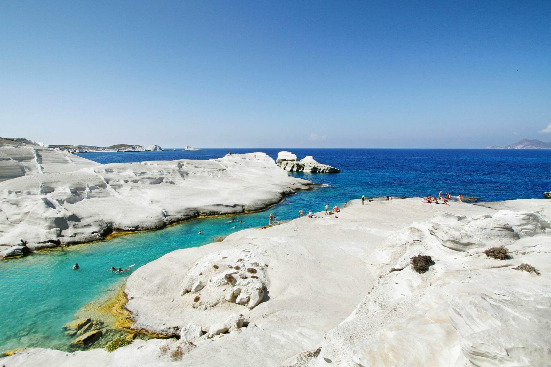 Milos Greece: The lunar landscape of Sarakiniko
